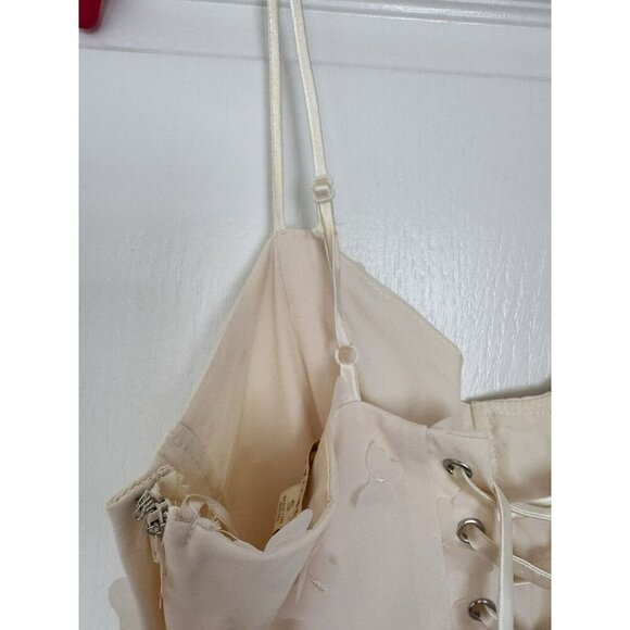 Whimsical Butterfly Dress Size Small Thirty Thirty LA Ivory Cream Midi - Picture 11 of 12